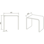Стул для душевых кабин Veconi ST-AC-1TB, чёрный полупрозрачный - фото 3