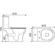 Унитаз-компакт безободковый Azario Verde AZ-2224 с крышкой микролифт - фото 3
