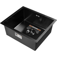 Кухонная мойка Gerhans K35043B 1 мм, PVD графит, Цвет производителя: графит - фото 