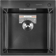 Кухонная мойка Gerhans K35050B 1 мм, PVD графит - фото 2