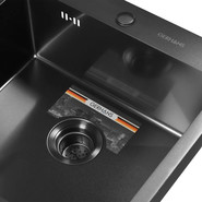 Кухонная мойка Gerhans K35050B 1 мм, PVD графит - фото 5