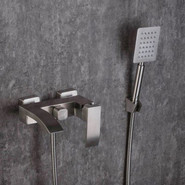 Смеситель для ванны Mixxus Ama CR0417 с душевым гарнитуром, нержавеющая сталь - фото 2