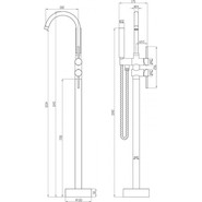 Смеситель для ванны Mixxus Flo SS0042, нержавеющая сталь - фото 2