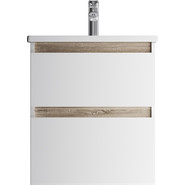 Тумба подвесная с раковиной Am.Pm X-Joy 55 см M85AFHX0552WG, белый глянцевый, Цвет фасада: белый - фото 