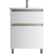 Тумба напольная с раковиной Am.Pm X-Joy 65 см M85AFSX0652WG, белый глянцевый - фото 