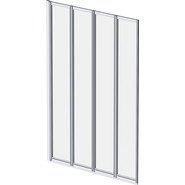 Шторка для ванны Am.Pm Like 100х140 см W80BS-100-140CT, хром/прозрачное - фото 