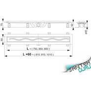 Трап Alcadrain APZ8-850M Simple (AG100101850), Цвет производителя: нержавеющая сталь/мат, Размер трапа: 850 - фото 3