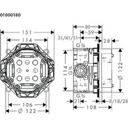 Скрытая часть Hansgrohe Ibox universal 01800180 - фото 4