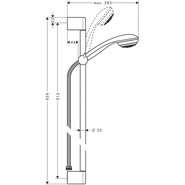 Душевой гарнитур Hansgrohe Crometta 85 Mono 27729000 со штангой 90 см - фото 2
