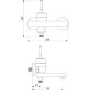 Смеситель для ванны Damixa Arc 291000000, Цвет производителя: хром - фото 5