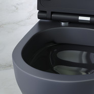 Унитаз подвесной Am.Pm Spirit V2.0 FlashClean C701700MBSC с сиденьем микролифт, черный матовый - фото 4