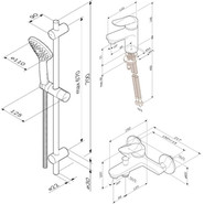 Набор смесителей 3 в 1 для ванны Am.Pm Sunny F40985C00 - фото 4