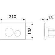 Кнопка смыва Am.Pm Pro L I049001, белый - фото 3