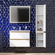 Тумба подвесная с раковиной Am.Pm X-Joy 80 см M85AFHX0802WG, белый глянцевый, Цвет фасада: белый - фото 6