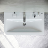 Тумба подвесная с раковиной Am.Pm Gem 75 см M90FHX07522WG, белый глянец, Цвет фасада: белый глянцевый - фото 4