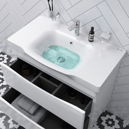 Тумба подвесная с раковиной Am.Pm Like 80 см M80FHX0802WG, белый глянцевый - фото 5