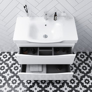 Тумба подвесная с раковиной Am.Pm Like 80 см M80FHX0802WG, белый глянцевый - фото 3