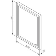 Зеркало Am.Pm Gem Led 55 см M91AMOX0551WG - фото 6