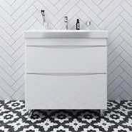 Тумба напольная с раковиной Am.Pm Like 80 см M80FSX0802WG, белый глянцевый - фото 3