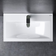 Тумба подвесная с раковиной Am.Pm X-Joy 80 см M85AFHX0802WG, белый глянцевый, Цвет фасада: белый - фото 4