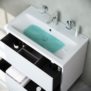 Тумба подвесная с раковиной Am.Pm Gem 75 см M90FHX07522WG, белый глянец, Цвет фасада: белый глянцевый - фото 5