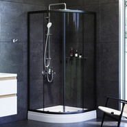 Душевое ограждение Am.Pm X-Joy Twin Slide 90x90 см W88G-205-090BT64, черный/прозрачное - фото 2