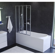 Шторка для ванны Am.Pm Like 100х140 см W80BS-100-140CT, хром/прозрачное - фото 2