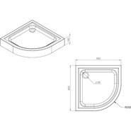Поддон акриловый Am.Pm Gem 80х80 см W90T-401-080W - фото 3