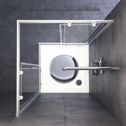 Душевое ограждение Am.Pm Gem 90х90 см W90G-403-090MT, серебро/прозрачное - фото 4