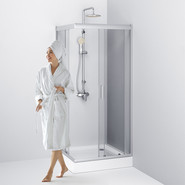 Душевое ограждение Am.Pm Gem 90х90 см W90G-403-090MT, серебро/прозрачное - фото 6