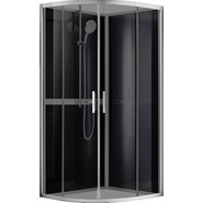 Душевое кабина Azario Denver 90x90 см AZ-N10812 900 GREY, хром/тонированное - фото 