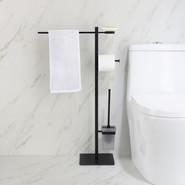 Стойка с держателем и ёршиком Timo Selene 14085/03, цвет чёрный - фото 2