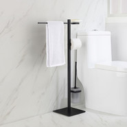 Стойка с держателем и ёршиком Timo Selene 14085/03, цвет чёрный - фото 3