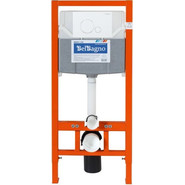 Инсталляция для унитаза BelBagno BB001-120/BB014-SR-BIANCO (кнопка Sfera, цвет белый) - фото 2