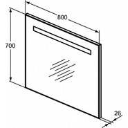 Зеркало Ideal Standard Mirror&Light Led 80 см T3342BH - фото 2