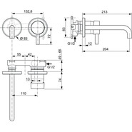 Смеситель для раковины настенный Ideal Standard Ceraline A6938AA - фото 4