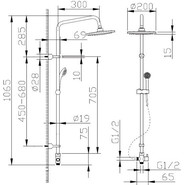 Душевая стойка BRAVAT FIT R D283CP-2-RUS - фото 2
