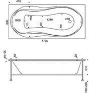 Ванна акриловая 180х80 Bas ЯМАЙКА - фото 4