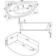 Ванна акриловая 150*90 Bas ФЭНТЕЗИ L - фото 4