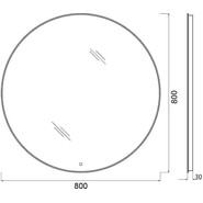 Зеркало Azario Alone Cerchio 80 см CS00079362 - фото 3