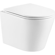 Унитаз подвесной безободковый Azario Teramo AZ-0053-UQ с крышкой микролифт (Система смыва торнадо) - фото 2