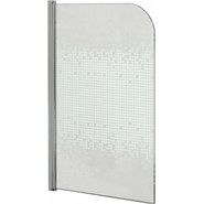 Шторка для ванны Loranto SW-L1485 85х140 см, хром/прозрачное/узор - фото 