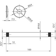 Кронштейн потолочный Lemark 100 мм LM8000C - фото 2