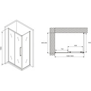 Душевое ограждение Abber Schwarzer Diamant 160x90 см AG30160MH-S90M, хром/матовое - фото 5