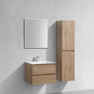 Тумба подвесная с раковиной Vincea Luka 60 см VMC-2L600NO (раковина белая VCB-13600W), натуральный дуб - фото 3