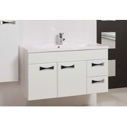 Тумба подвесная с раковиной Акватон Диор 100 см 1A167701DR010, белый - фото 3