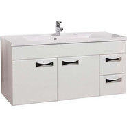 Тумба подвесная с раковиной Акватон Диор 120 см 1A110601DR010, белый - фото 