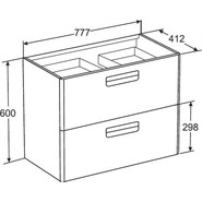 Тумба подвесная с раковиной ROCA The GAP 80 см ZRU9302732, белый - фото 2