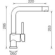 Смеситель для кухни Schock PIEGA 710102, хром - фото 2