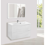 Тумба подвесная с раковиной Vincea Mia 75 см VMC-2MA750GW (раковина белая VCB-3M750W), белый глянец - фото 6